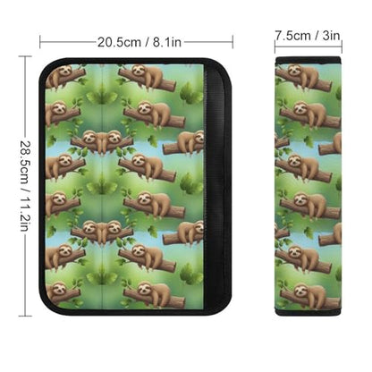 2 Pack Cute Sleep Sloth Car Seat Belt Pad Soft Padded Harness Pads Strap for Child, Car Seats Pushchair Strollers High Chair Pushchair, Anti-Slip Pad - color: Pattern 651