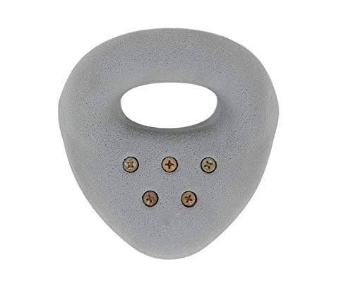 Atomik Rock Climbing Holds Large Screw-On Ring Jug in Gray