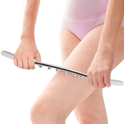 ONUEMP Stainless Steel Gua Sha Stick, Lymphatic Drainage Massager Cellulite Remover, Pressure Point Muscle Scraper Tool, Maderoterapia Kit for Body Sculpting, Fascia Massage, Myofascial Release - size: Fascia Stick