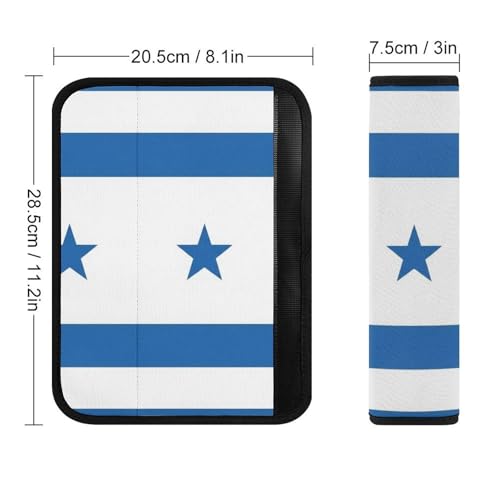 2 Pack Honduras Flag Seat Belt Shoulder Pad Breathable Shoulder Harness Cover for Child, All Vehicles, Neck and Shoulder Support - color: Pattern 14