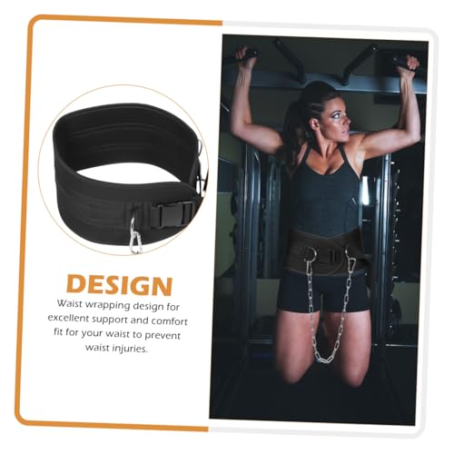 Weighted Pull-up Belt with Chain for Weight Lifting Thickened Steel Dipping Belt for Back Muscle Strength Training for Pull-up and Dip Exercises