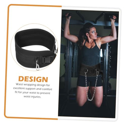 Weighted Pull-up Belt with Chain for Weight Lifting Thickened Steel Dipping Belt for Back Muscle Strength Training for Pull-up and Dip Exercises