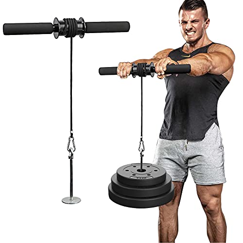 PELLOR Wrist and Forearm Blaster, Wrist Roller & Forearm Roller with Anti-Slip Grip Handles, Forearm Strength Trainer Ideal for Grip Strength, Muscle Building, Rehabilitation - style: Black Handle