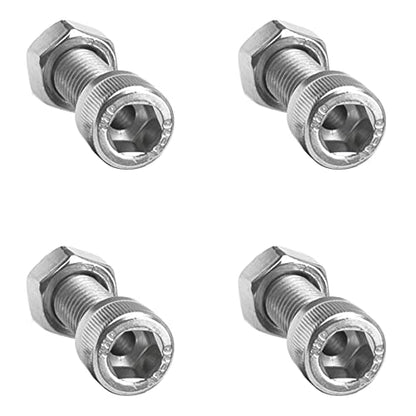 4Pcs 304 Stainless Steel Cylindrical Hollow Hexagon Socket Screw Lamp Threading Through Hole Bolt with Nut (M12x35) - size: M12x35