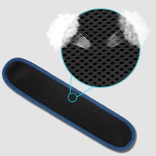 Ultra Thick & Breathable Universal Shoulder Pad Cushion for Bag - Long & Comfort - color: Black&blue