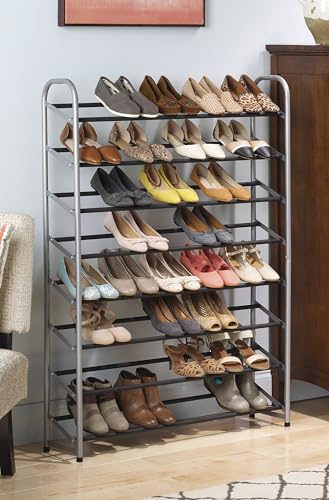 Whitmor 8 Tier Shoe Tower - 40 Pair - with Non-Slip Racks - size: 8-Tire