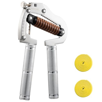 Adjustable Grip Strength Trainer: Premium 304 Stainless Steel Structure, Aerospace Grade Aluminum Alloy Handle, Grip Strength Adjustable Range 55-264 lbs