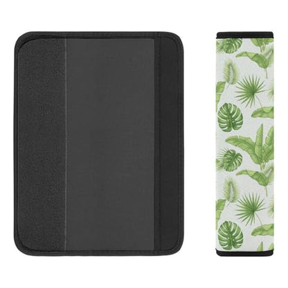 1 Pair Tropical Plants Green Palm Leaves Rainforest Car Seat Straps Shoulder Pads Soft Padded Harness Pads Strap for Adult Use, Stroller Pushchair High Chair, Comfortable Driving - color: Pattern 414