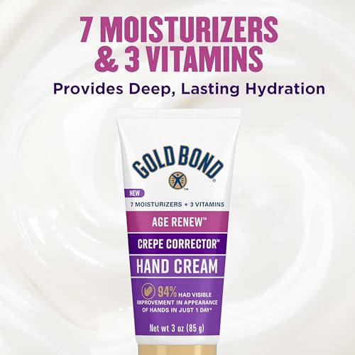 Gold Bond Age Renew Crepe Corrector Hand Cream, Replenishing & Smoothing Formula, 3 oz. - size: 3 Ounce (Pack of 1)