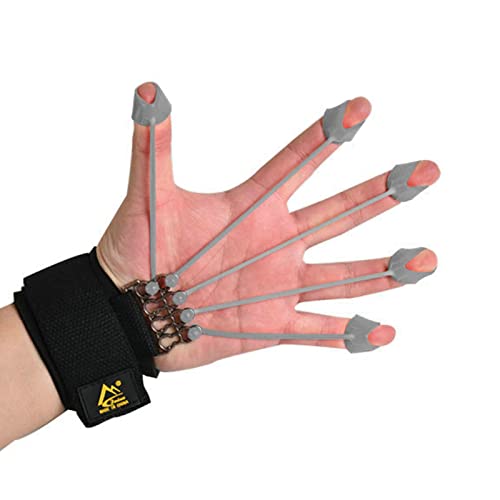 Elastic Silicone Finger Strengthener, 5 Hand Exerciser, Recovery Physical Equipment Workout Extension, Hand Grip Trainer Strength Stretching Rehabilitation - size: 20 lbs 5 finger cots