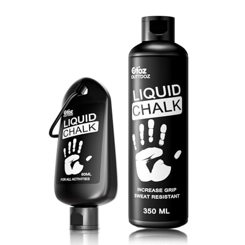 Pro Grade Liquid Chalk 2 oz or 12 oz Mess-Free Gym Chalk for Weightlifting, Gymnastics, Rock Climbing, Dancing, Dries in Seconds - style: 12 oz + 2 oz