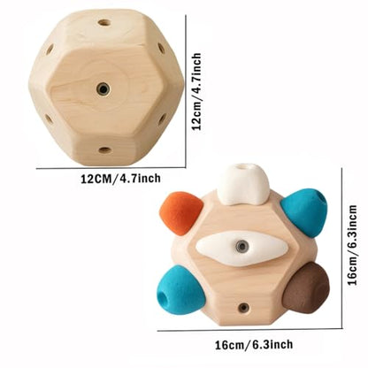 Handcrafted Boulder Block Build Strength and Precision 3D Climbing Ball for Training Simulated Rock Wall Holds Portable Gear Gifts Rocks Climbers Block Anywhere(Size:Lasso + climbing ball + storage ba - size: Lasso + climbing ball + storage bag