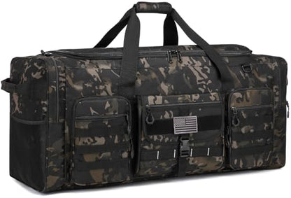 132L Extra Large Duffle Bag, Heavy Duty Sports Equipment Travel Duffel Bag | Perfect for Soccer Baseball Basketball Hockey Football Team Coaches & More - color: Black CM