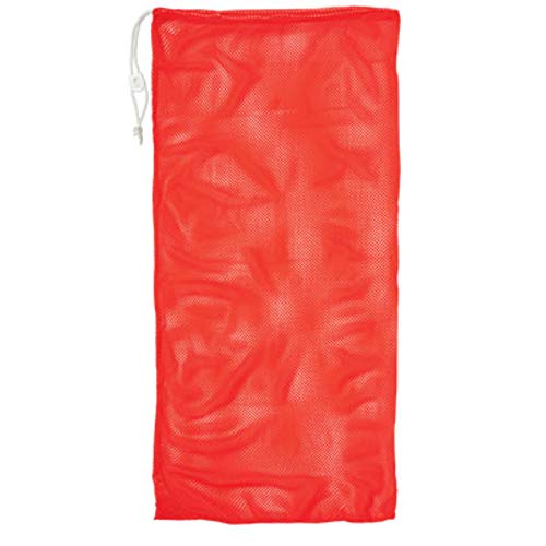 Champion Sports Mesh Equipment Bag – Heavy-Duty Nylon Drawstring Bag with Lock & ID Tag, Breathable Storage Sack for Balls, Swim Gear, Laundry & Toys, Multiple Sizes & Colors - color: Orange, size: 24" x 48"