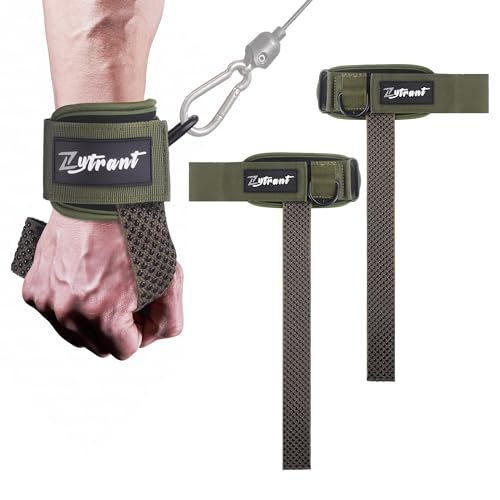 Weight Lifting Straps with Cuffed D Ring,Heavy Duty Thyick Comfortable Lifting Straps, Secure Fit, Enhanced Grip, Straps for Weightlifting & Gym Training - color: Green