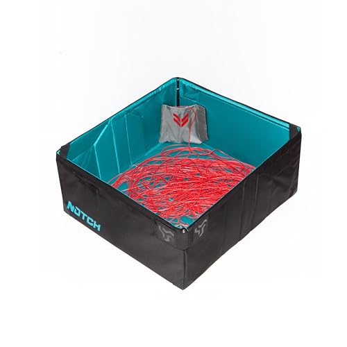 Notch Throwline Folding Popbox holds 2 Throwbags and Throwline (99445) | Color-coded Inner Pockets, Spring-Loaded Corners, Pinch, Press and Fold Closure, Carry Handle, Aluminum Buckle