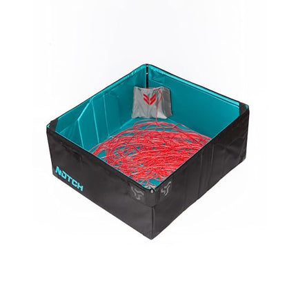 Notch Throwline Folding Popbox holds 2 Throwbags and Throwline (99445) | Color-coded Inner Pockets, Spring-Loaded Corners, Pinch, Press and Fold Closure, Carry Handle, Aluminum Buckle
