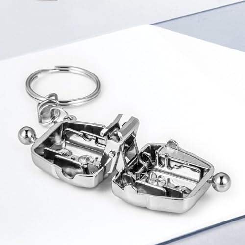 Mini Nail Clippers with Keyring, Portable Bag-Shaped Folding Fingernail Clipper Keychain, Foldable Compact Pocket Nail Cutter for Home Travel Daily Use (Gold and Silver) - color: Gold and Silver