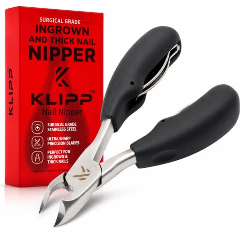 Toenail Clippers for Thick Toenails – KLIPP 15 mm Wide Jaw Thick Fingernail and Toenail Cutter with Curved Stainless-Steel Blades for Seniors (Eagle Beak) - size: Eagle Beak