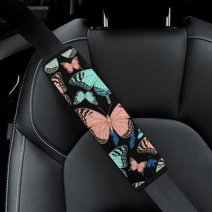 1 Pair Butterfly Animal Print Seat Belt Shoulder Pad Soft Padded Seat Belt Cushion for Adult Use, Stroller Pushchair High Chair, Pressure Relief - color: Pattern 342