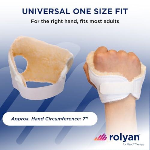 Rolyan Palm Protector for Left Hand, Finger Contracture Guard, Cushion | Cushioned palm protector helps prevent finger contracture and keeps the hand comfortably supported - size: Standard Glove, style: Left Hand