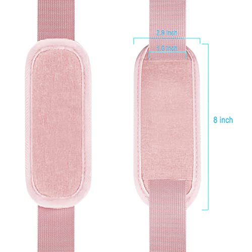 Shoulder Strap, Durable 55" Universal Replacement Laptop Shoulder Strap, Adjustable Comfortable Belt with Metal Hooks for Briefcase, Computer Messenger Bag, Laptop Case Luggage/Duffel/Camera, (Pink) - color: Pink