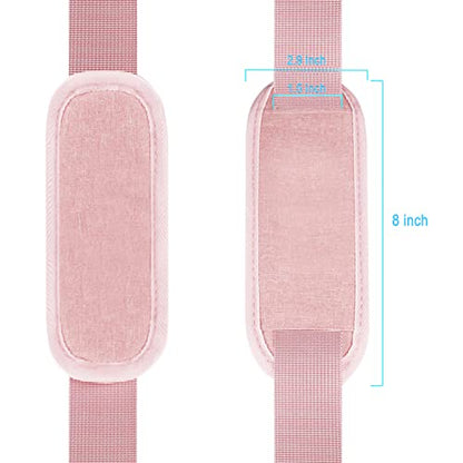 Shoulder Strap, Durable 55" Universal Replacement Laptop Shoulder Strap, Adjustable Comfortable Belt with Metal Hooks for Briefcase, Computer Messenger Bag, Laptop Case Luggage/Duffel/Camera, (Pink) - color: Pink