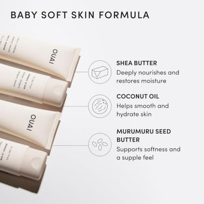 OUAI Hand Cream - Thick, Creamy Balm with Coconut Oil, Murumuru Butter and Shea Butter - Hydrating Moisturizer for Soft Hands - Use Daily to Deeply Nourish Skin (3 Oz) - size: 3 Ounce (Pack of 1)