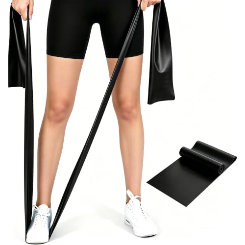Resistance Bands for Home Workout,Long Resistance Band for Physical Therapy | Non-Latex 59inch Elastic Fitness Bands for Yoga,Pilates,Gym,Travel, Home Exercise Bands for Women,Men,Pregnant,Seniors - color: Black