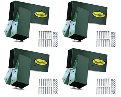 Eastern Jungle Gym Easy 1-2-3 A-Frame Swing Set Brackets Pack of 4 Brackets | Heavy Duty Brackets with All Mounting Hardware | DIY Swing Set Parts to Build Playground Sets for Backyards - style: A-Frame Swing Set Brackets (Pack of 4)