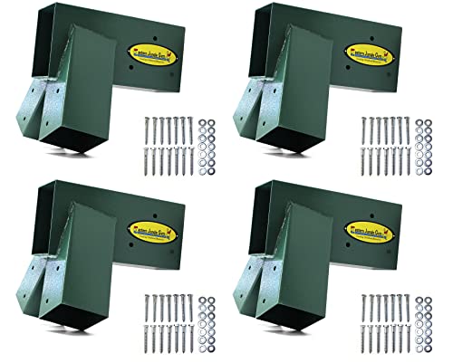 Eastern Jungle Gym Easy 1-2-3 A-Frame Swing Set Brackets Pack of 4 Brackets | Heavy Duty Brackets with All Mounting Hardware | DIY Swing Set Parts to Build Playground Sets for Backyards - style: A-Frame Swing Set Brackets (Pack of 4)