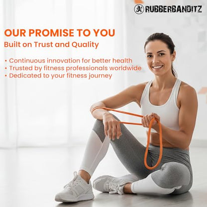 Rubberbanditz Pull Up Assist Resistance Bands Heavy Duty Loop Exercise Workout Bands for Powerlifting, Mobility, and Stretching - color: Black