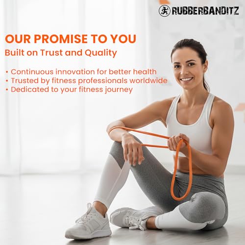 Rubberbanditz Pull Up Assist Resistance Bands Heavy Duty Loop Exercise Workout Bands for Powerlifting, Mobility, and Stretching - color: Green