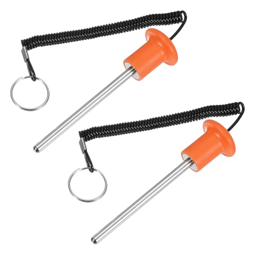 Gym Pin Weight Stack Pin Strength Training Lifting Equipment Replacement with Pull Rope Fitting for Home Gym - color: Orange, size: 0.3 x 4.9 Inch
