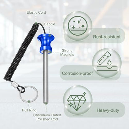 Weight Stack Pin, Weight Gym Pin Strength Training Equipment Replacement with Pull Rope for Commercial Home - color: Blue, size: 0.4 x 3.9 Inch