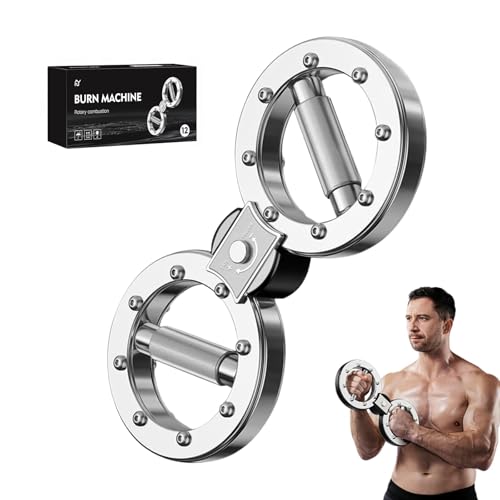 S.Y Spinning Rotator Burn Machine,12LB Arm and Shoulder Strength Training for Home and Gym Workouts and Rehabilitation,forearm strengthener, Arm Workout Equipment for Men and Women，Popular products of Tiktok - color: silver