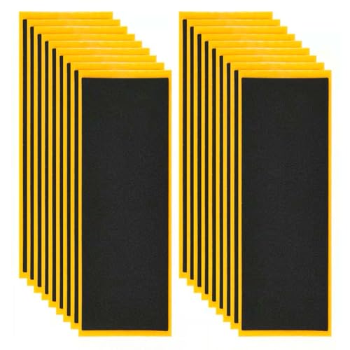 Fingerboard Grip Tape, PRO Quality 8 Sheets Foam Black Wooden Mini Skateboard Strong Adhesive Stickers 110mm x 38mm (8) - color: 8pcs