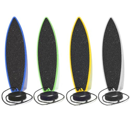 4 Pack Finger Surfboard for Car Ride - 1.4" x 4.5" Pro Air Fingerboard, Fun Keepsake Toy Gifts for Teens, Ideal Birthday & Travel Stocking St - color: Blue White Green Yellow