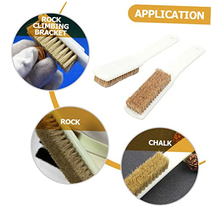 BESTOYARD 2Pcs Boar Hair Rock Cleaning Brush for Climbing Lightweight Sports Tool Handle for Bouldering Essential Cleaning Equipment for Outdoor Adventures