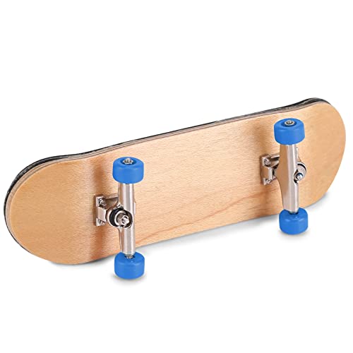 1Pc Maple Wooden Alloy Fingerboard Finger Skateboard Box with Reduce Pressure Kids - color: Dark Blue