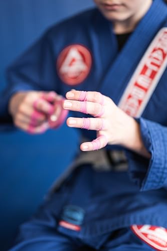 Bighorn Athletics Pro Series Jiu-Jitsu Finger Tape, 8-Rolls with Tin Holder, Enhanced Strength, Residue-Free (0.3-Inch, Pink) - color: Pink