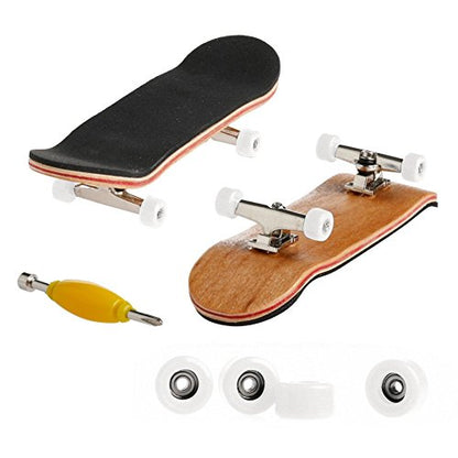 Mini Maple Wooden Pro Fingerboards, Finger Skateboard Toy Set-1 Pack (White) - color: White