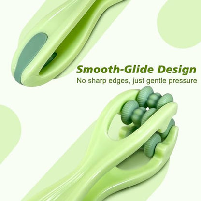 Green Finger Massager Roller & Acupressure Ring for Arthritis Relief, 6 PCS | Hand Therapy Tool for Finger Pain, Trigger Finger, Hand Stiffness, Carpal Tunnel Support, Circulation & Mobility Exercise - color: Green - 6 Pcs