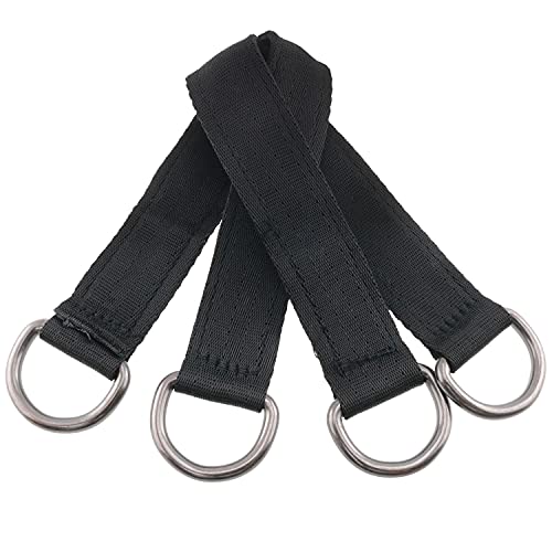 Mutai 2PCS Hanging Straps for Indoor Swing, Hammock, Punch Bag, Heavy Duty Extension Belt with D Hook Holds 200kg/440lb Length 25cm / 9.8inches