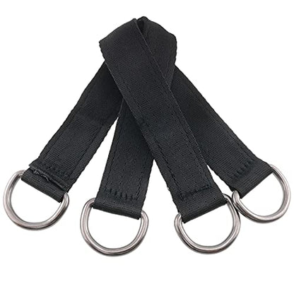 Mutai 2PCS Hanging Straps for Indoor Swing, Hammock, Punch Bag, Heavy Duty Extension Belt with D Hook Holds 200kg/440lb Length 25cm / 9.8inches