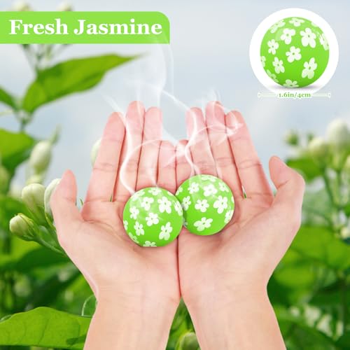 SCENTORINI Shoe Deodorizer Balls, Fresh Jasmine Scent * 6 Pack | Sneaker Deodorizer Balls Odor Eliminator, Long Lasting Shoe Fresheners for Smell Boots, Locker Gym Bag, Drawers, Small Spaces - size: 0.11 Ounce (Pack of 6)