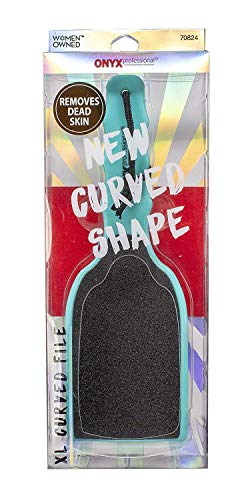Onyx Professional Double Sided Curved Foot File Removes Dry, Dead Skin, Callus Remover & Makes Feet Smoother - color: No Color, size: 1 Count (Pack of 1)