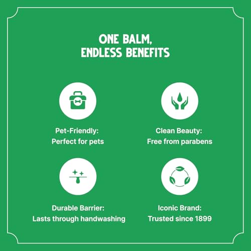 Bag Balm Vermont's Original Ointment, 1 Ounce Tin (Pack of 4), Moisturizing Ointment for Dry Skin that can Crack Split or Chafe on Hands Feet Elbows Knees Shoulders and More - size: 1 Ounce (Pack of 4)