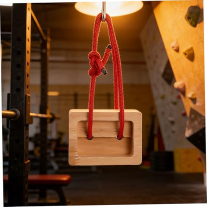 SECFOU 2pcs Portable Wooden Fingerboard Climbing Hangboards for Rock Climbing Training Grip Strength and Endurance Building Compact Training Equipment for Home and Outdoor Use