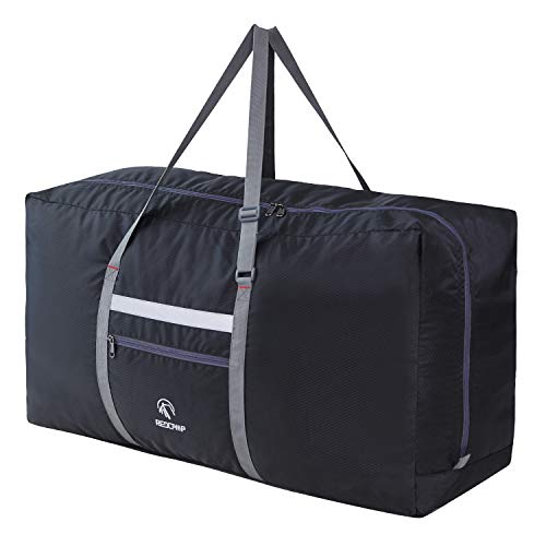REDCAMP 31" Foldable Extra Large Duffle Bag, 100L Lightweight Travel Duffel Bag with Adjustable Strap for Men Women, Black - color: B-Black, size: 100L/31"(L)X11.9"(W)X16.5"(H)